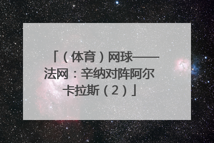 （体育）网球——法网：辛纳对阵阿尔卡拉斯（2）
