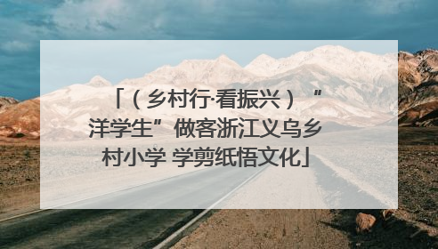 （乡村行·看振兴）“洋学生”做客浙江义乌乡村小学 学剪纸悟文化