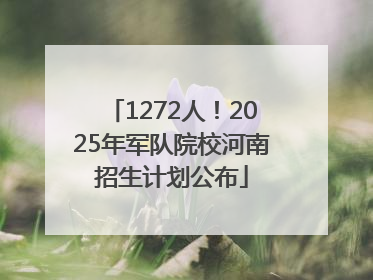 1272人！2025年军队院校河南招生计划公布