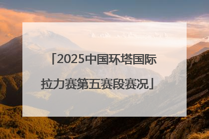 2025中国环塔国际拉力赛第五赛段赛况