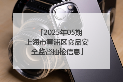 2025年05期上海市黄浦区食品安全监督抽检信息