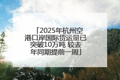 2025年杭州空港口岸国际货运量已突破10万吨 较去年同期提前一周