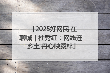 2025好网民·在聊城｜杜秀红：网线连乡土 丹心映桑梓
