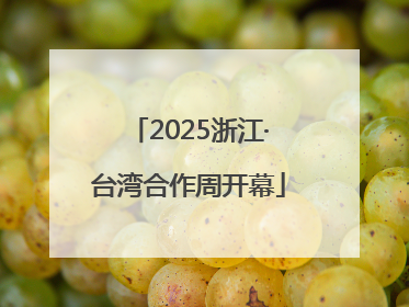 2025浙江·台湾合作周开幕