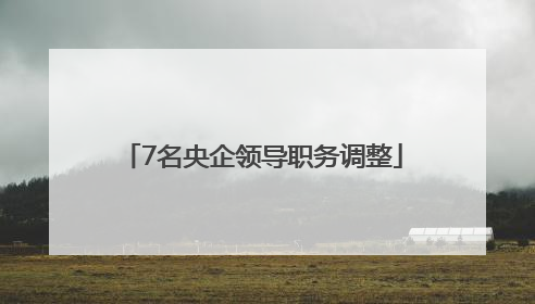 7名央企领导职务调整