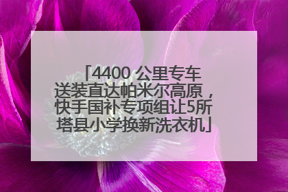 4400 公里专车送装直达帕米尔高原，快手国补专项组让5所塔县小学换新洗衣机